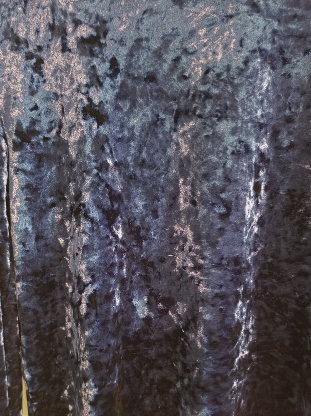 ModCloth‎ Navy Blue Crushed Velvet Long Sleeve Top Women's Medium Fall Winter - Picture 7 of 9